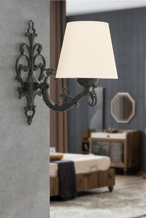 Opviq Claire Lámpara de pared Crema y Negro